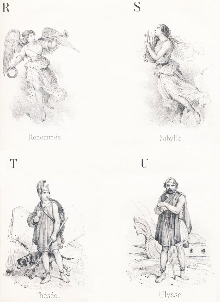 Renommée, Sibylle, Thésée, Ulysse - French School