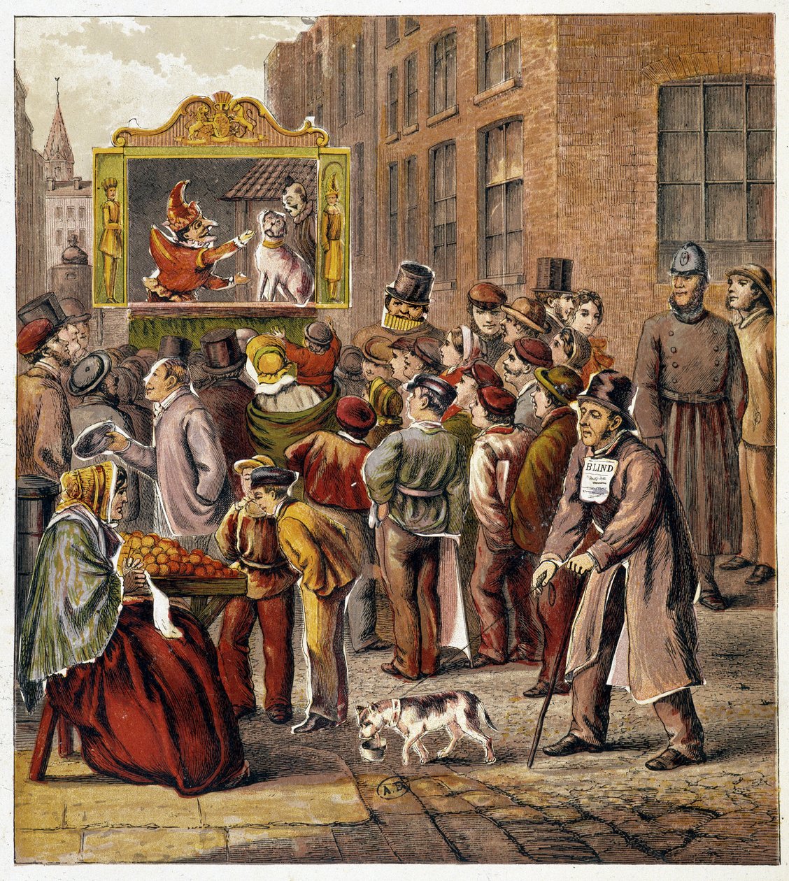 Représentation de Guignol - dans «Magasin des petits enfants» - French School