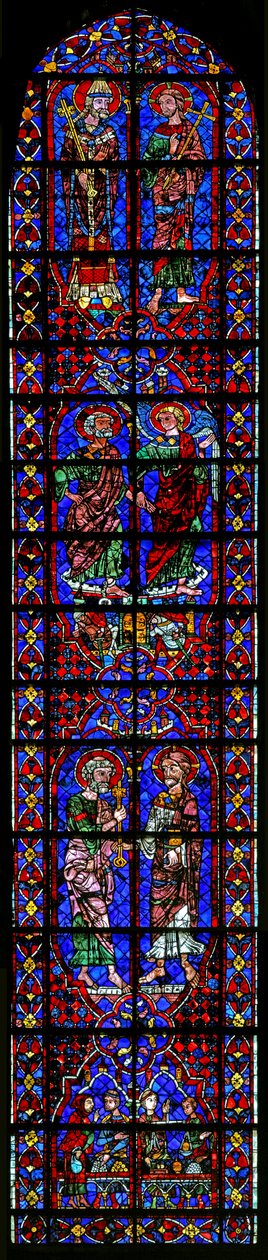 Scènes de la vie de Saint Pierre avec les donateurs - Les Changeurs - French School