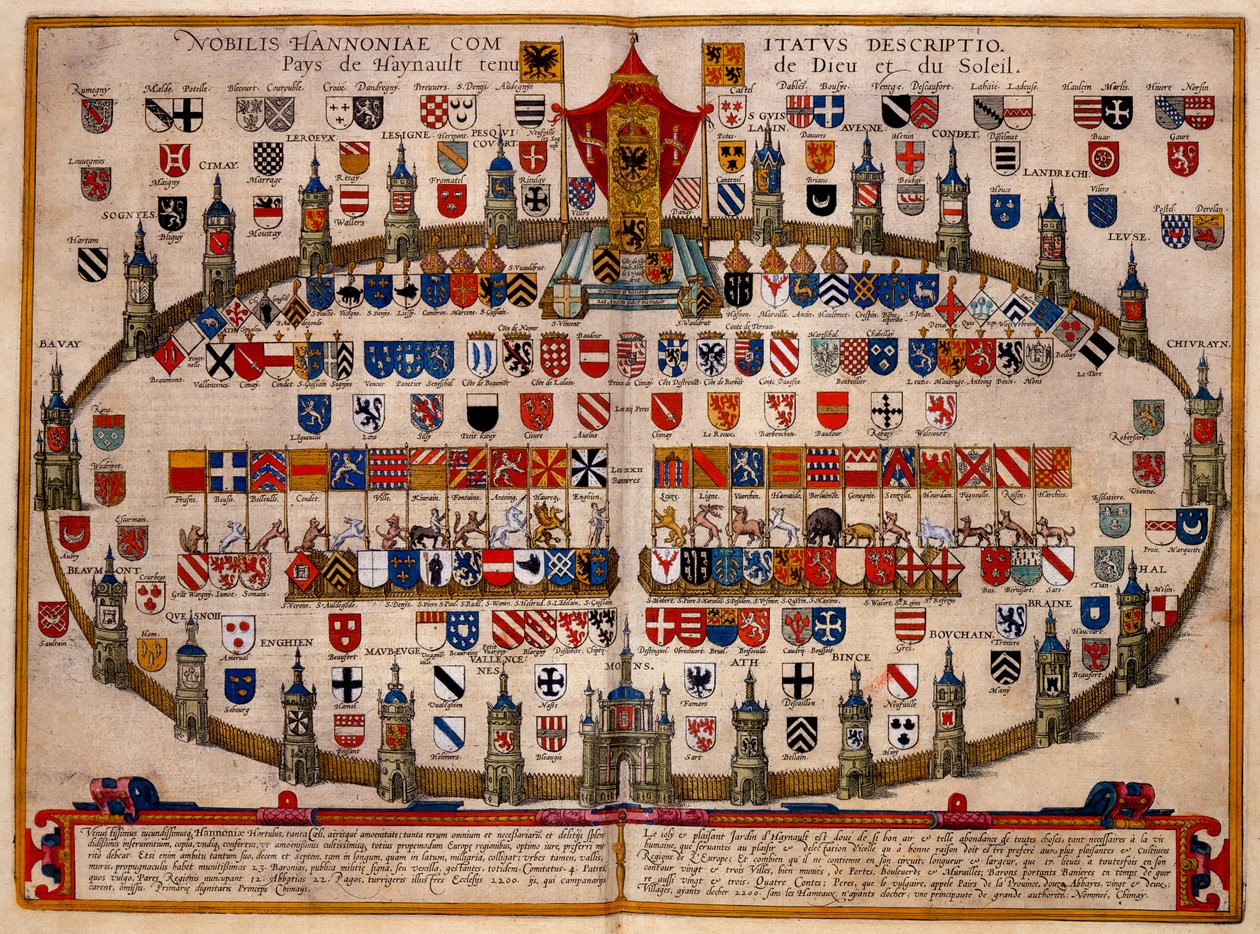 Vue schématique de la composition sociale de la province de Hainaut - French School