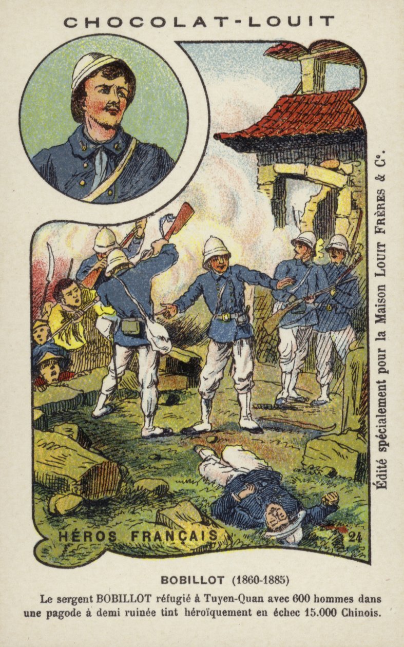 Sergent Jules Bobillot, soldat français, au siège de Tuyen Quang, Tonkin, guerre sino-française - French School