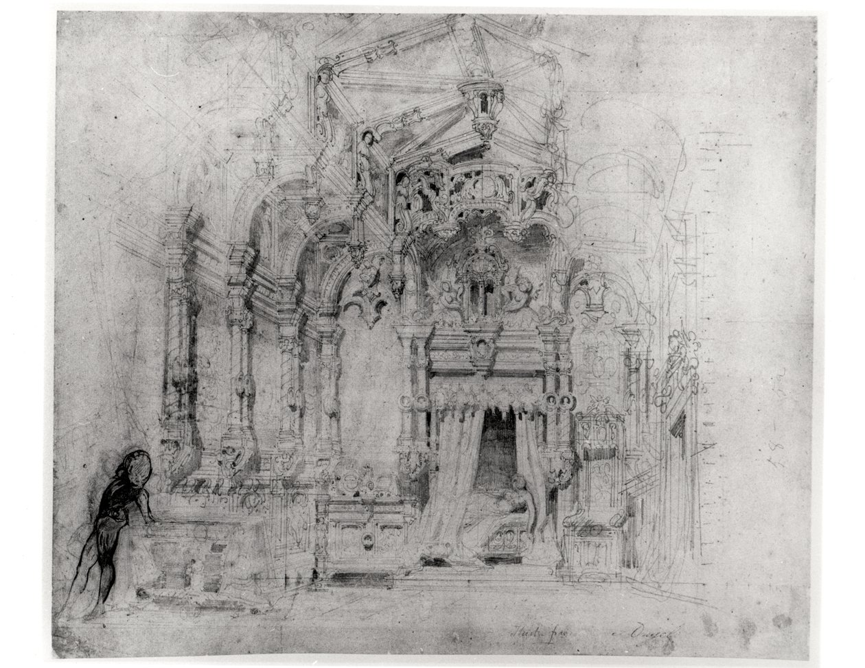 Décor pour la première production de Angelo, tyran de Padoue par Victor Hugo, 1835 - French School