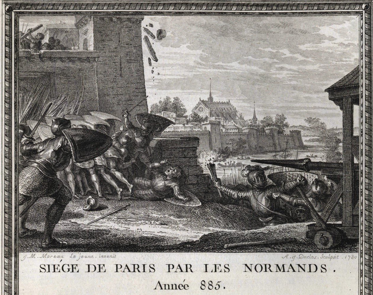 Siège de Paris par les Normands, année 885. Gravure des « Figures de l