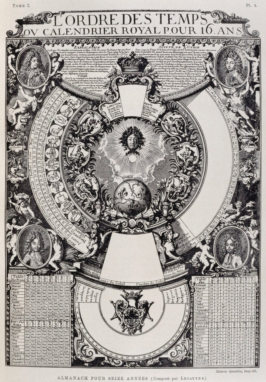 Almanach de seize ans conçu par Lepautre - French School