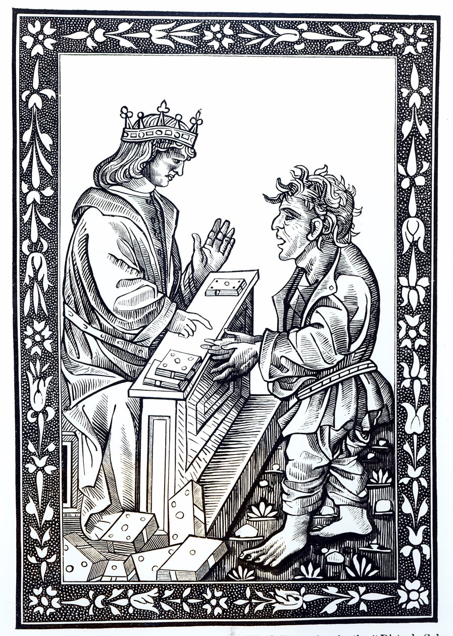 Salomon et Marcoul, illustration de Science et Littérature au Moyen Âge et à la Renaissance, écrit et gravé par Paul Lacroix, 1878 - French School