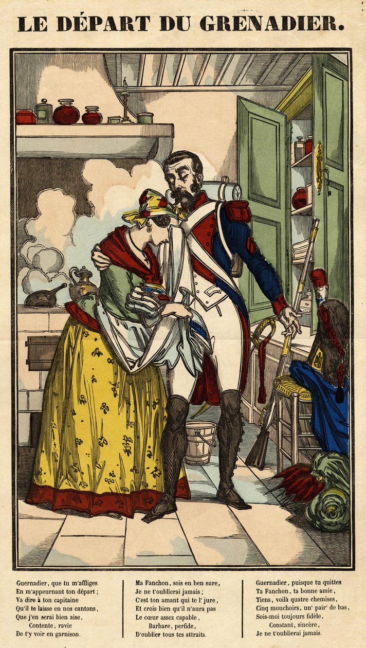 Chanson : le départ du grenadier. Image d