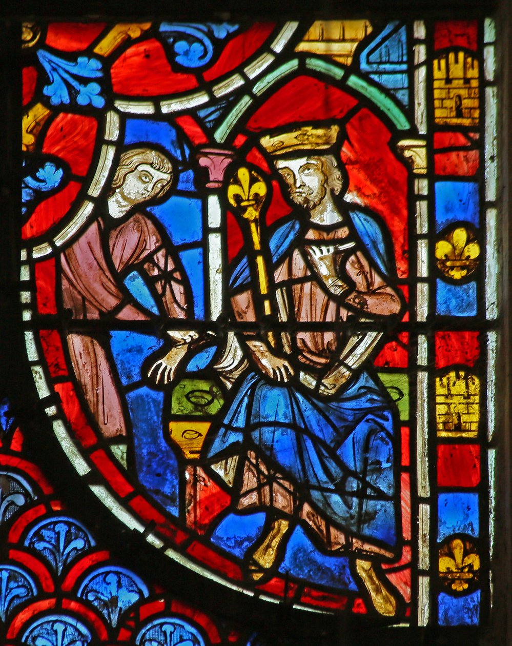 Saint Blaise exécuté devant un roi - French School