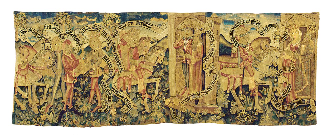 Fragment de tapisserie mythologique de Strasbourg - French School