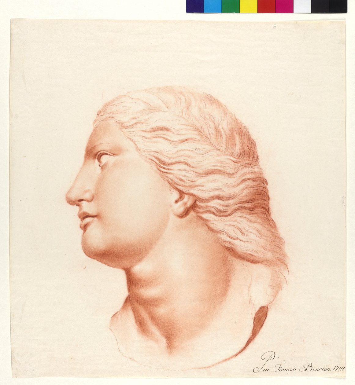 Étude basée sur une statue (fille de Niobé) - French School