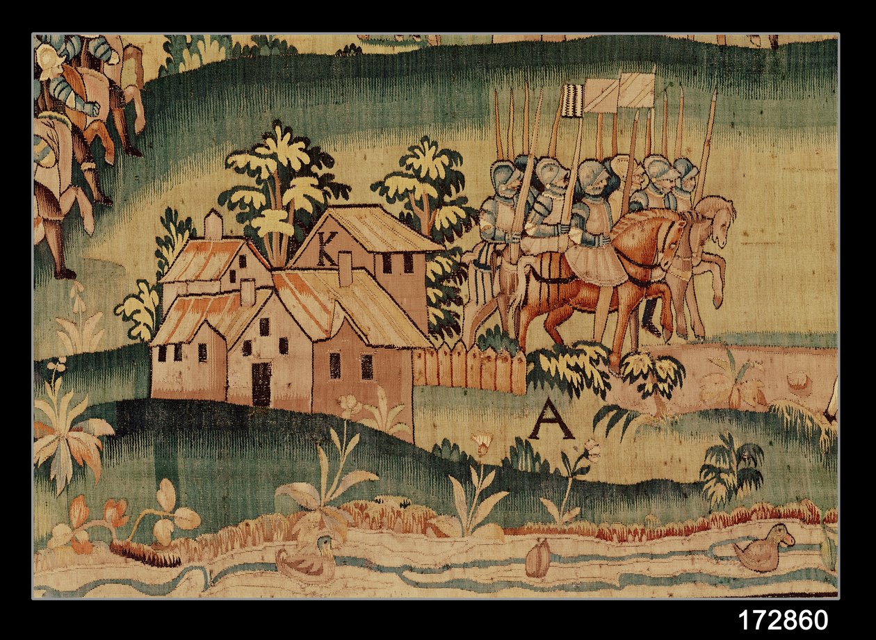 La Bataille de Jarnac, la rencontre des deux armées le 13 mars 1569 (détail) - French School