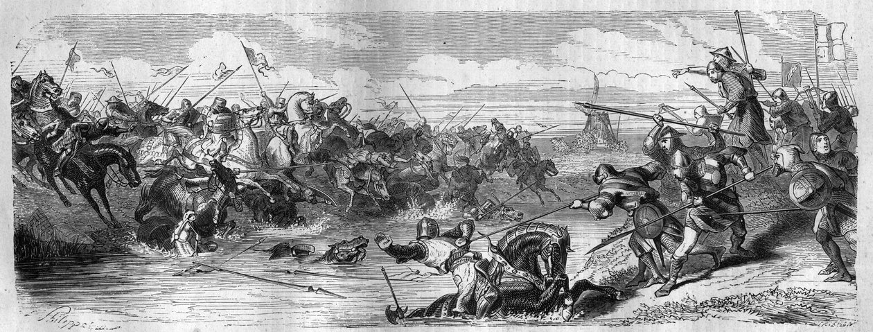 La bataille de Courtrai (bataille des Éperons d