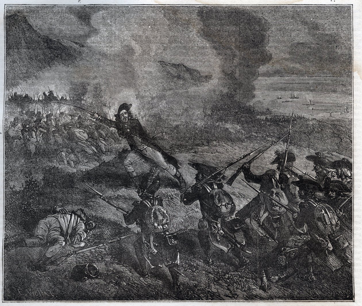 La bataille de Loano a eu lieu les 23-24 novembre 1795 pendant la guerre de la Première Coalition - Nouvelle Encyclopédie Nationale par Maurice La Charest - 1870 - French School