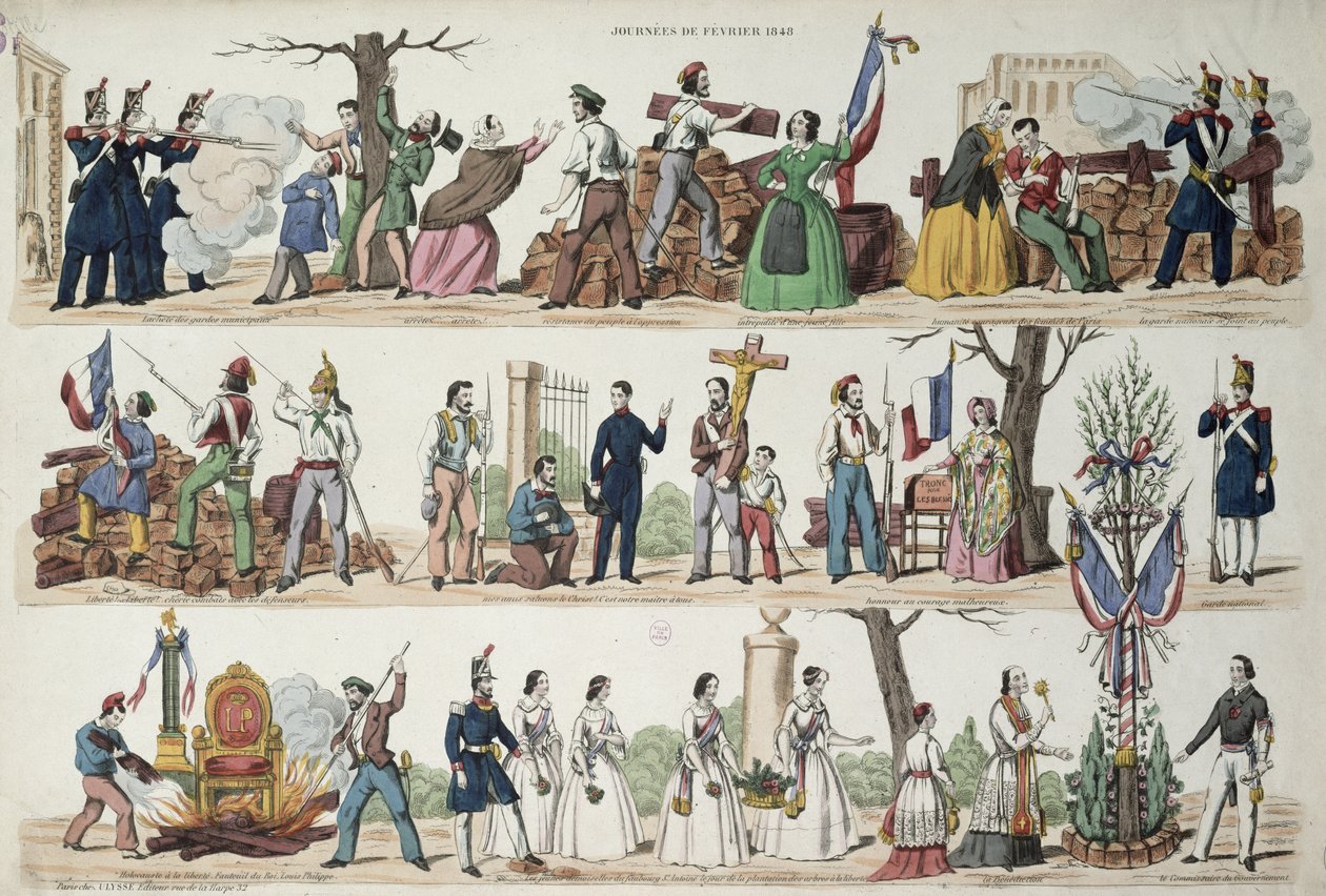 Les événements de février 1848 - French School