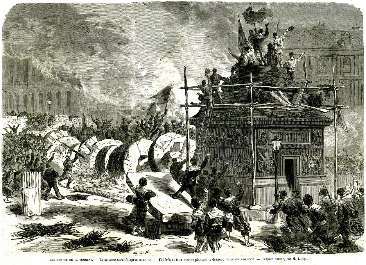 La chute de la colonne Vendôme - French School
