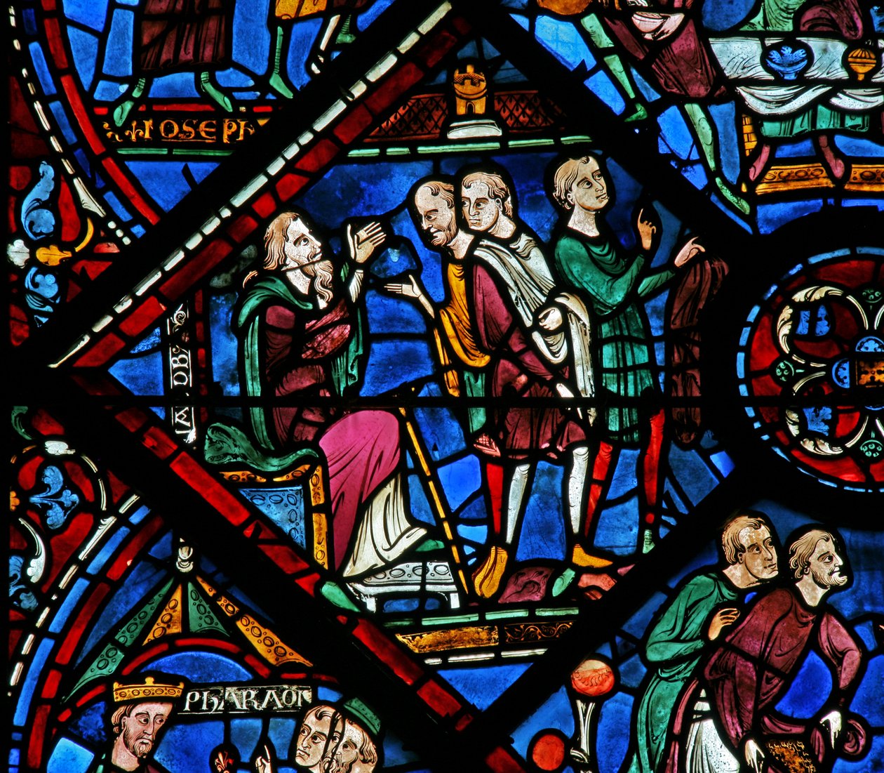 La fenêtre de Joseph : Jacob envoie ses fils en Égypte pour acheter de la nourriture - French School