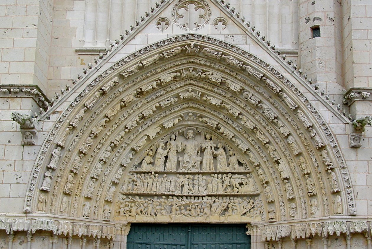 Le Jugement Dernier, du tympan central de la façade ouest - French School