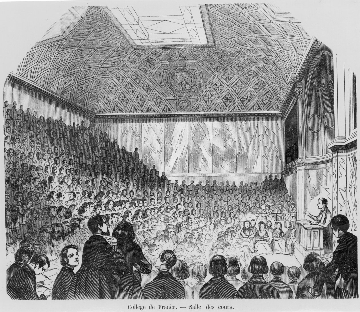 Le théâtre de conférence du Collège de France, de Tableaux de Paris par E. Texier, 1852 - French School