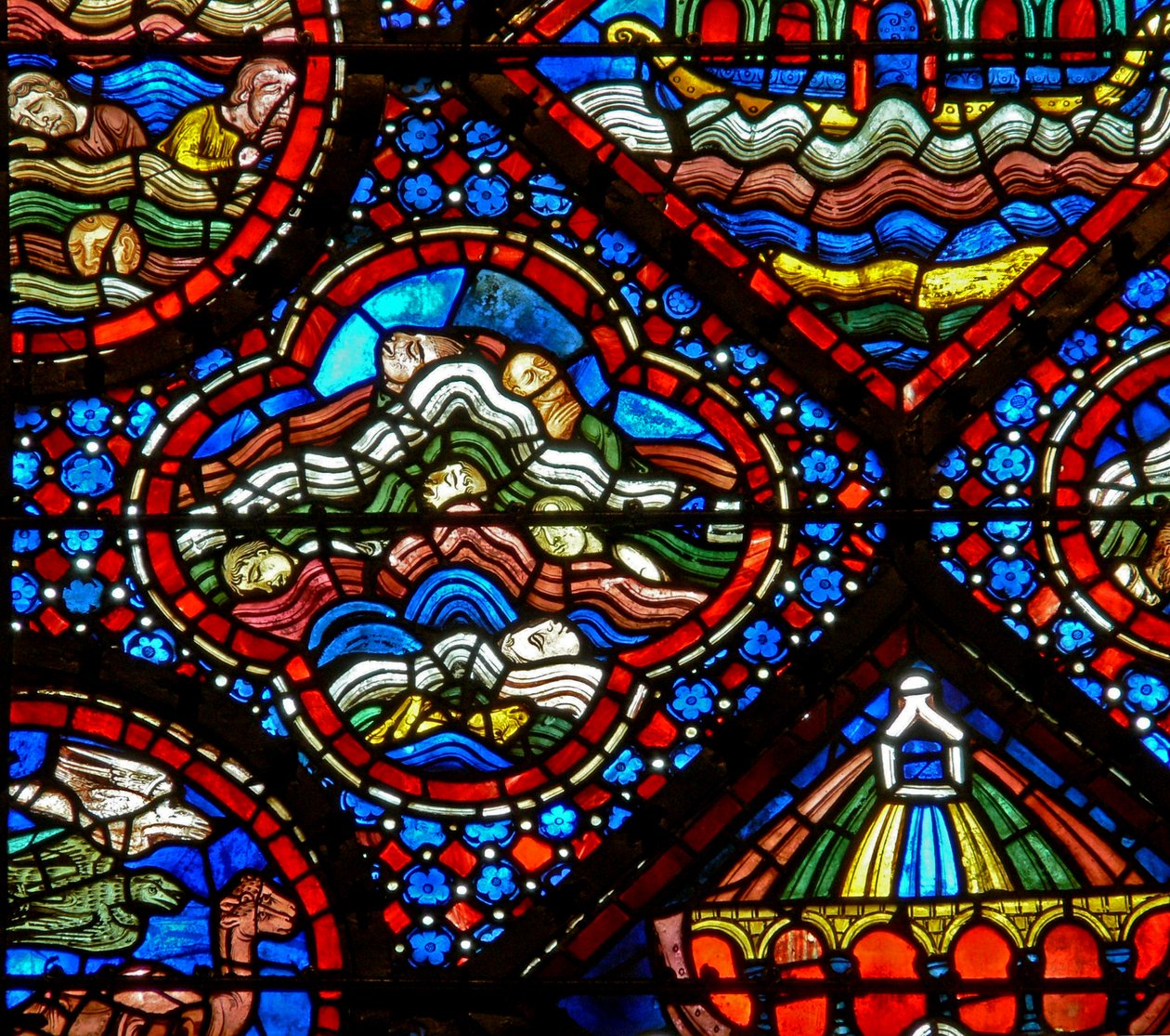 Fenêtre de Noé : le déluge - French School