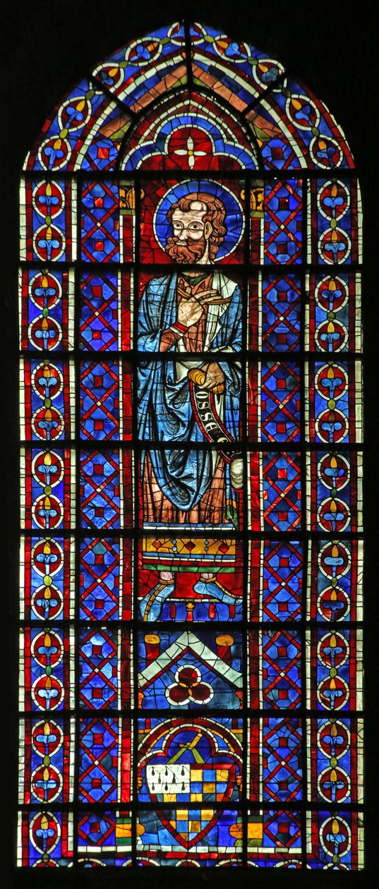 Le Prophète Osée; armoiries de Mauclerc - French School
