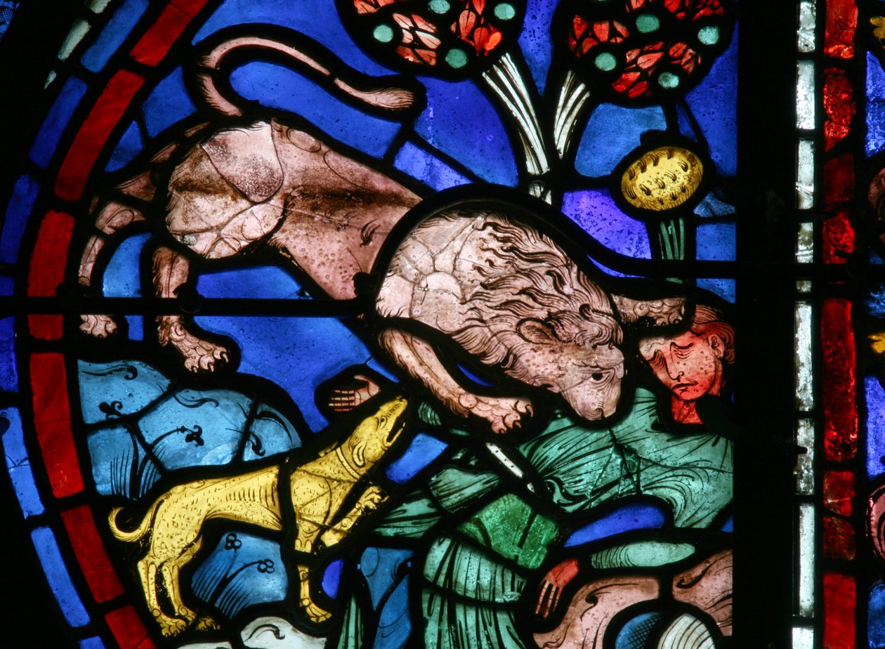 La fenêtre de Saint Thomas : le majordome est dévoré par des bêtes - French School
