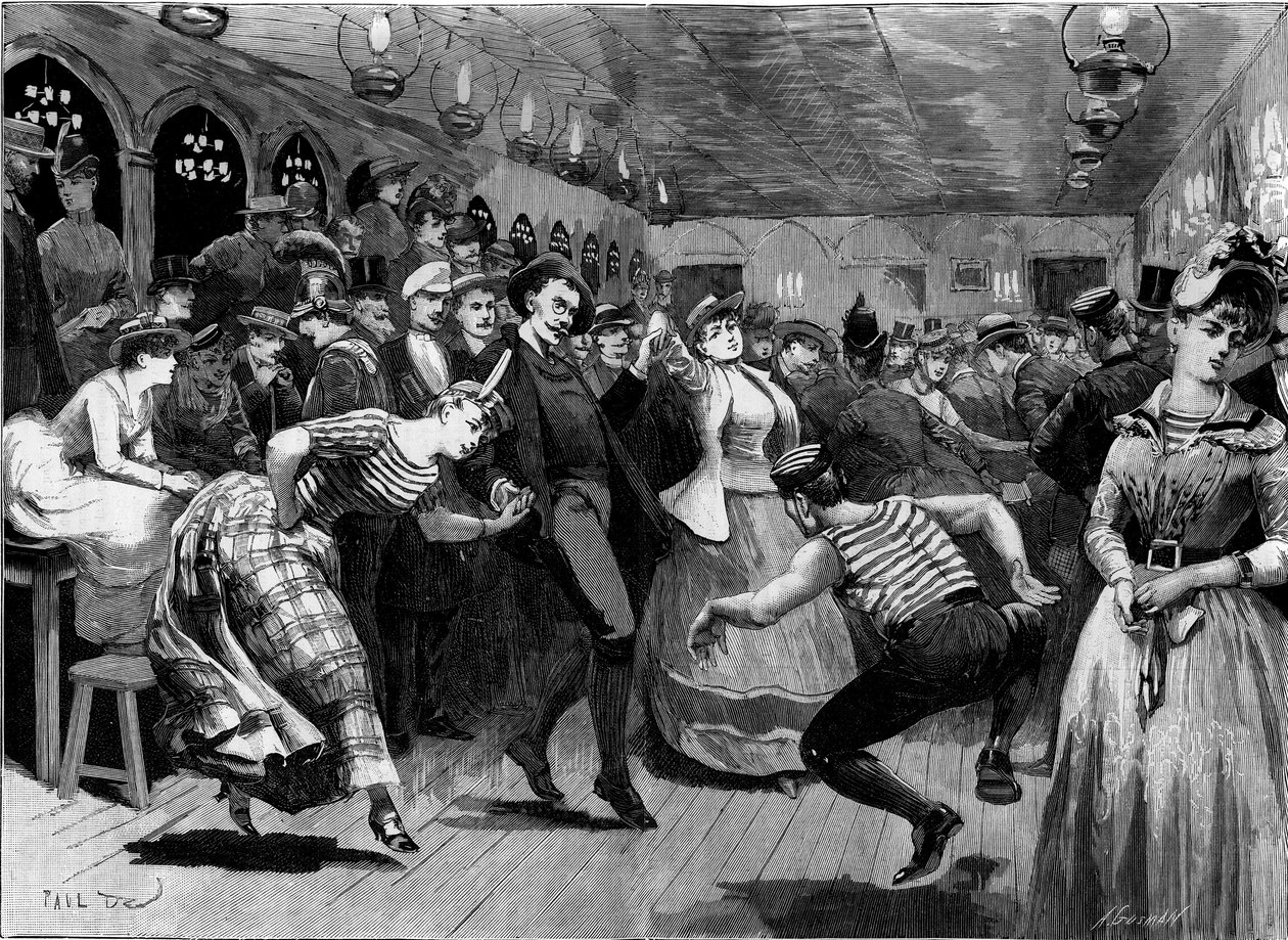 Le bal du jeudi soir à « La Grenouillère » autour de Paris - French School