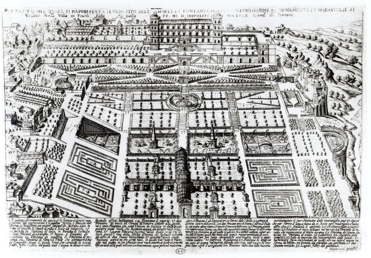 Le Palais et les Jardins de la Villa d