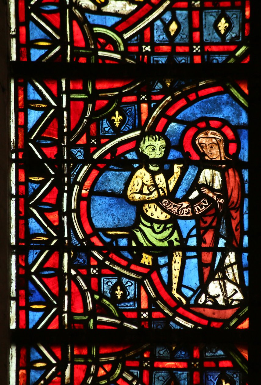 La Vierge Marie récupère le pacte de Théophile du diable - French School