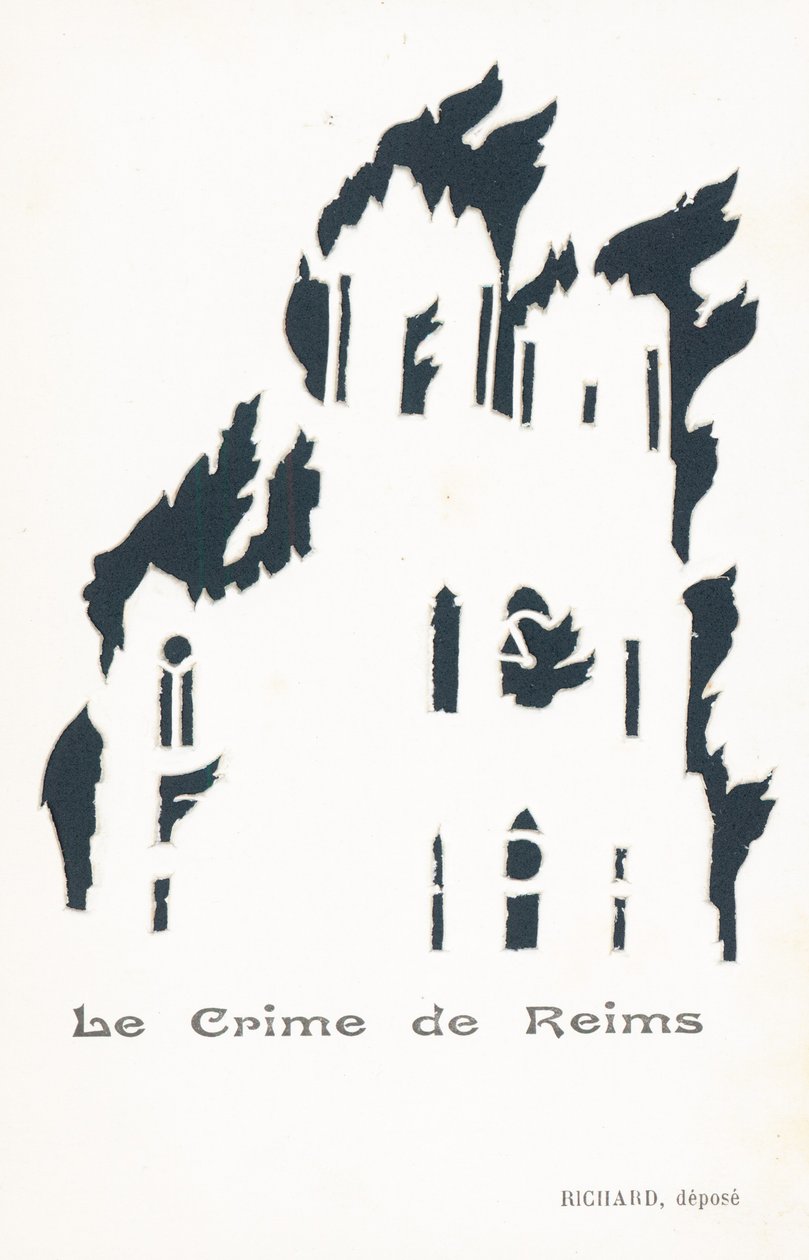 Le crime de Reims (litho) - French School