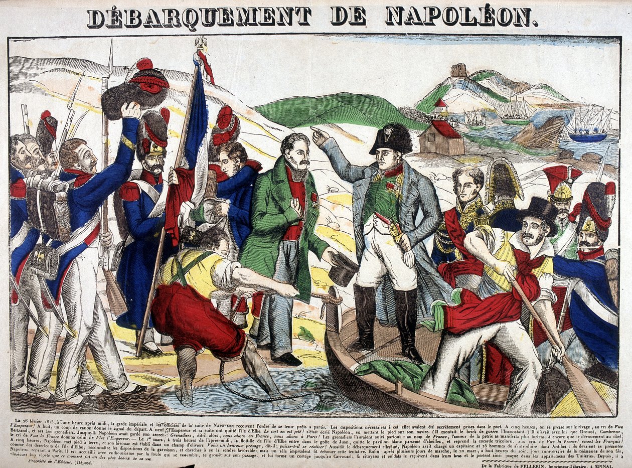 Le débarquement dans le golfe Juan : Napoléon Ier est revenu en France le 1er mars 1815 après la période d