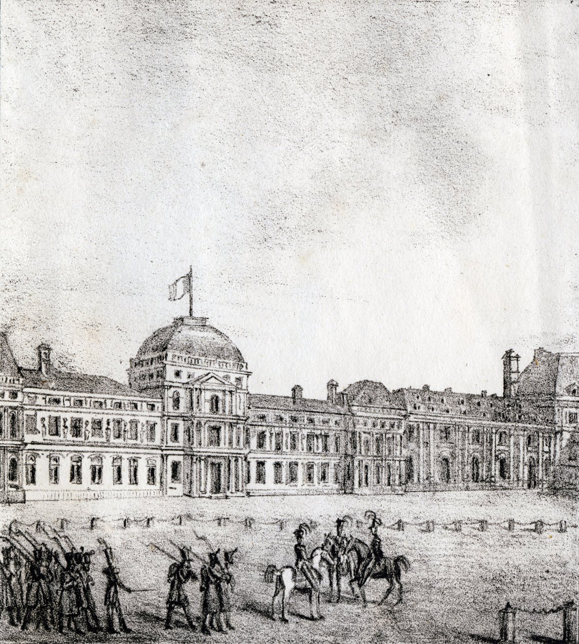 Les Tuileries - "Alphabet Pittoresque des Monuments de Paris" vers 1840 (gravure) - French School
