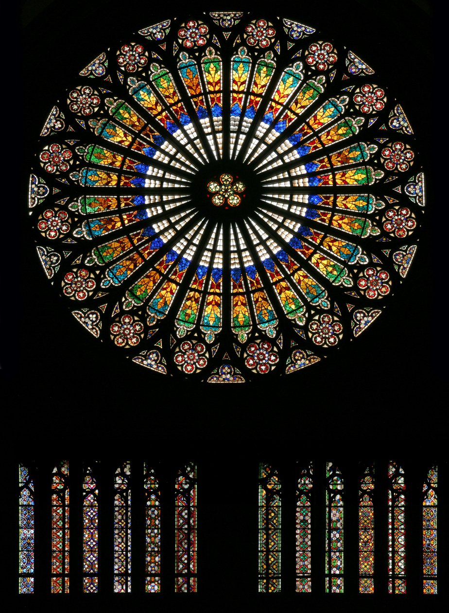 La rosace ouest (rosace - intérieur) - French School