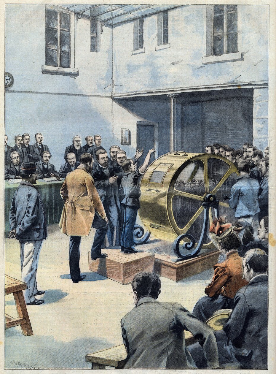 La roue de la Fortune. Tirage de bons au Crédit Foncier de France, dans « Le Petit Parisien ». - French School