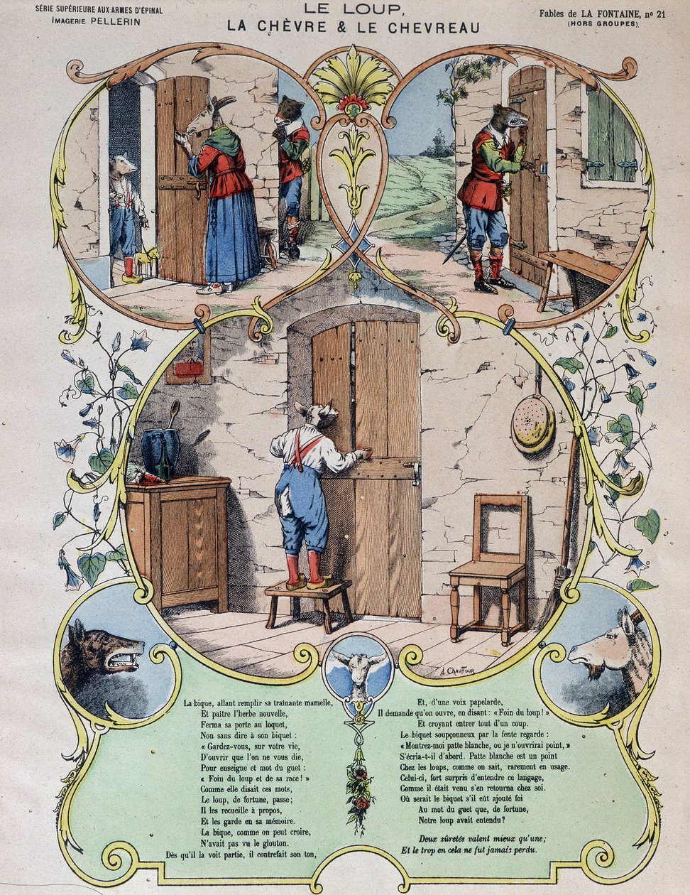 Le loup, la chèvre et le chevreau - Fables de La Fontaine en images d
