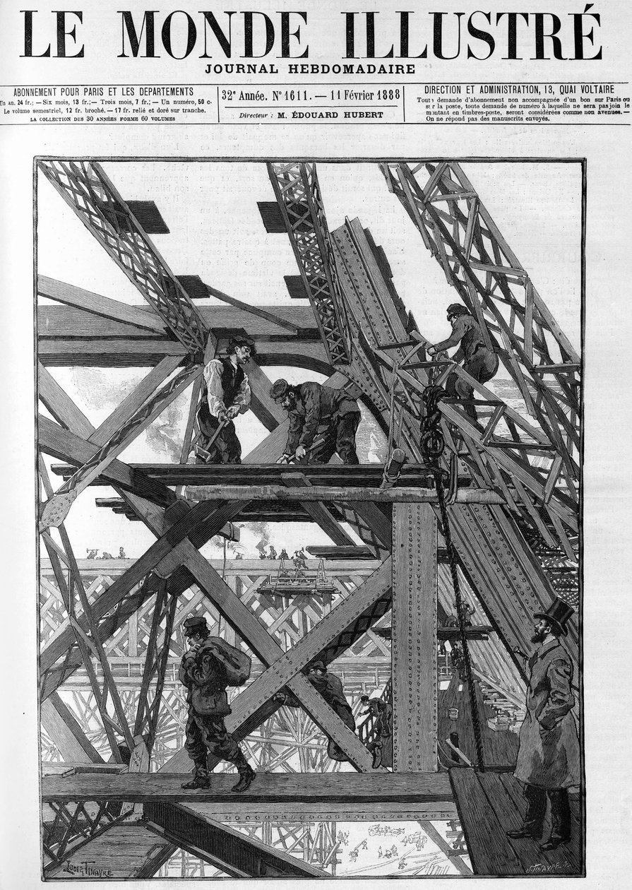 Les travaux de la tour Eiffel pour l