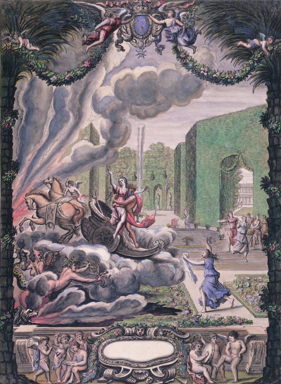 Scène de théâtre, fin XVIIe siècle - French School
