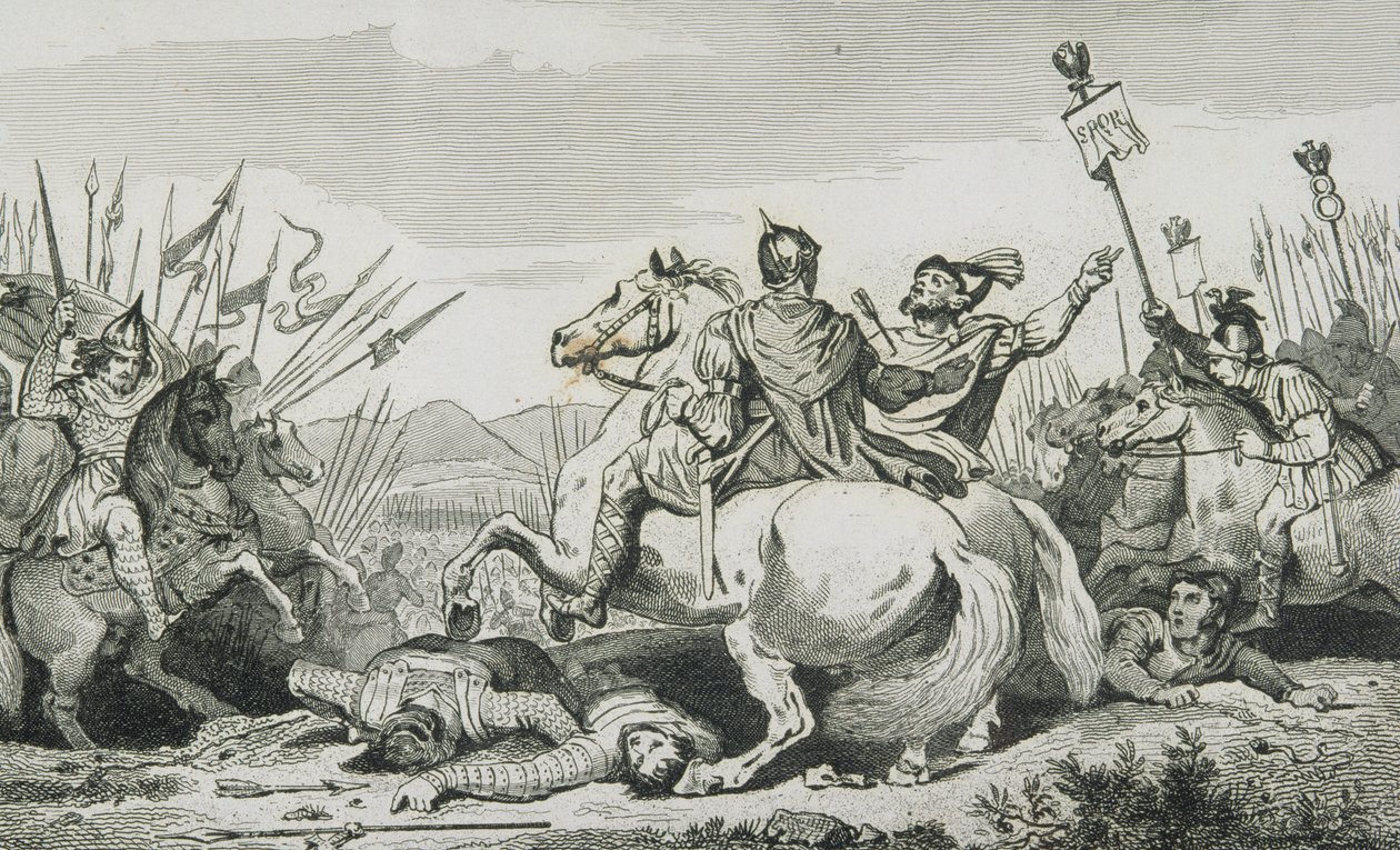 Théodoric est tué lors de la bataille contre Attila, près de Châlons, de 