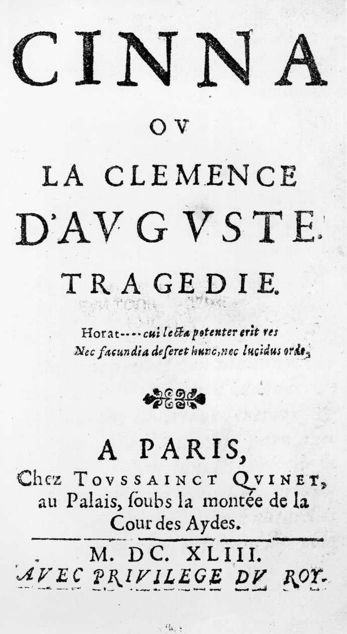 Page de titre de Cinna ou la Clémence d