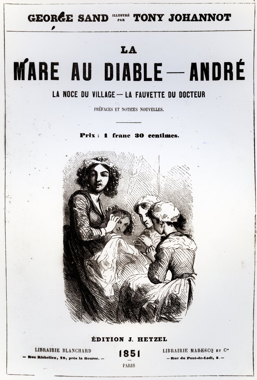 Page de titre de La Mare au Diable par George Sand, illustrée par Tony Johannot, 1851 - French School