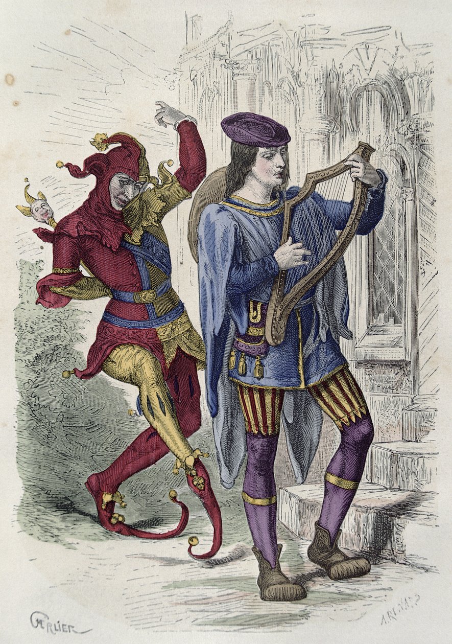 Musicien itinérant et bouffon de cour dansant - French School