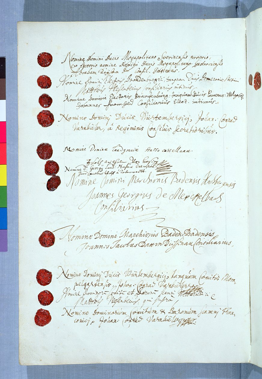 Traité de Westphalie, signé à Münster 24 octobre 1648 - French School