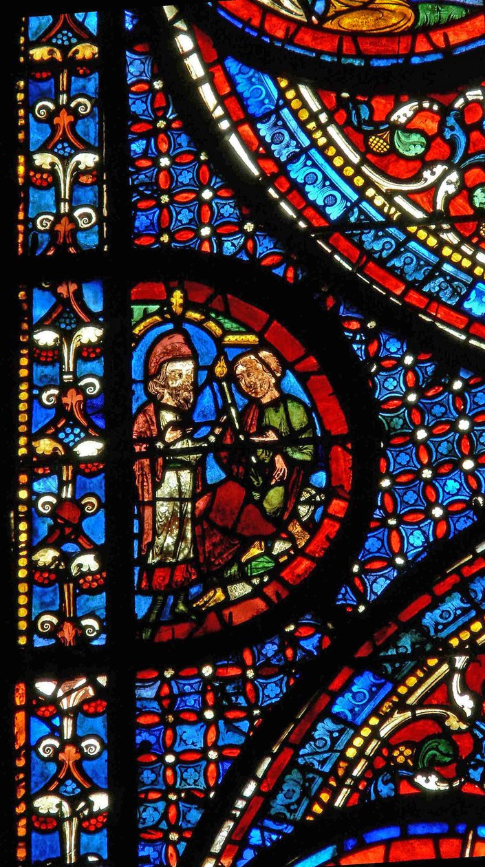 Deux hommes, un assis - French School