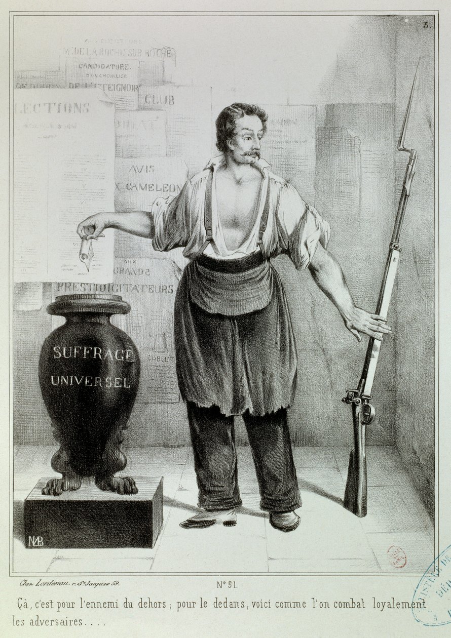 Suffrage universel : le vote ou le fusil. Le vote doit combattre l