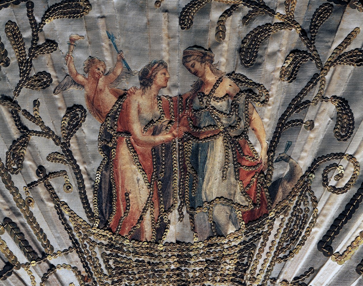 Vénus et Junon, détail de la feuille de soie d