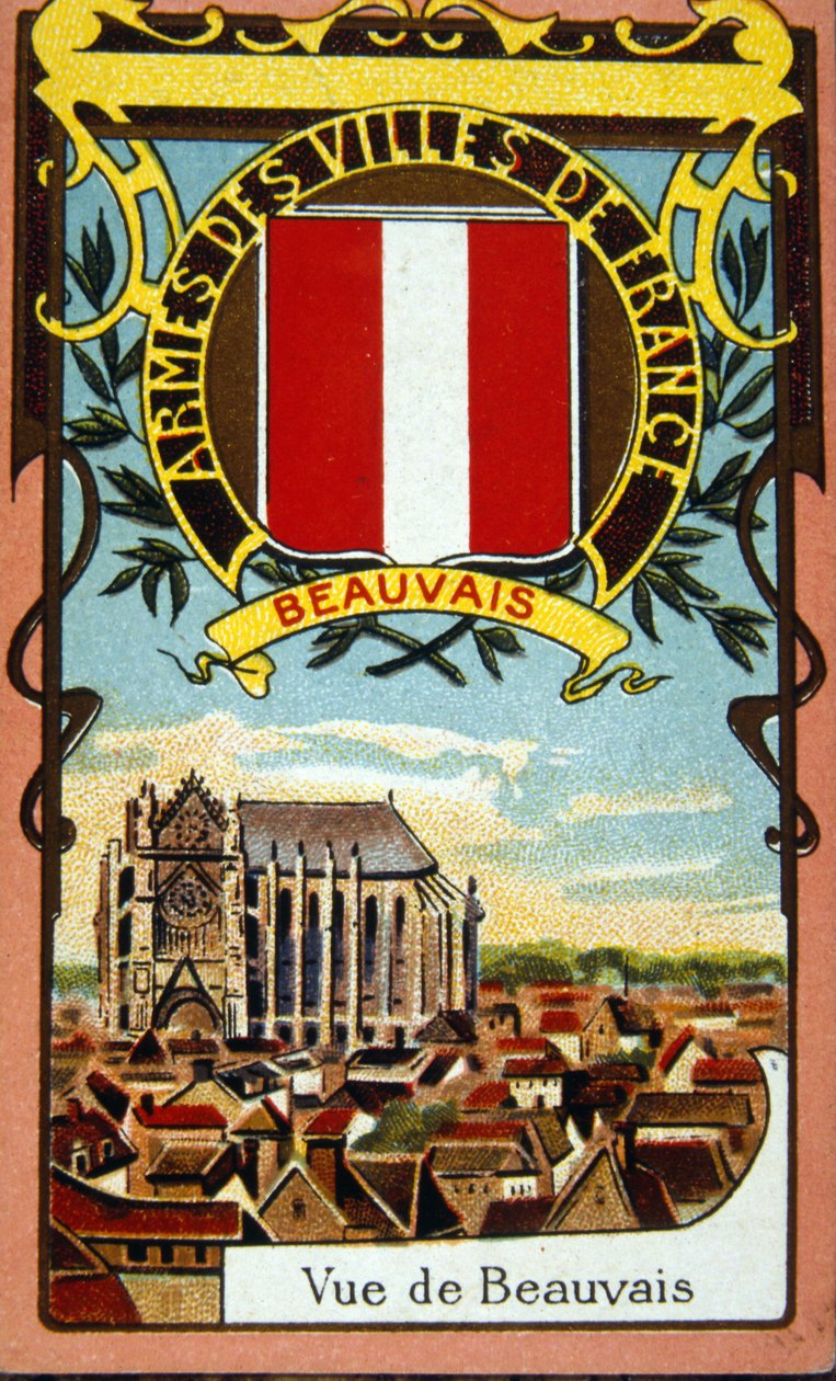 Vue de la ville française de Beauvais, vers 1900 - French School