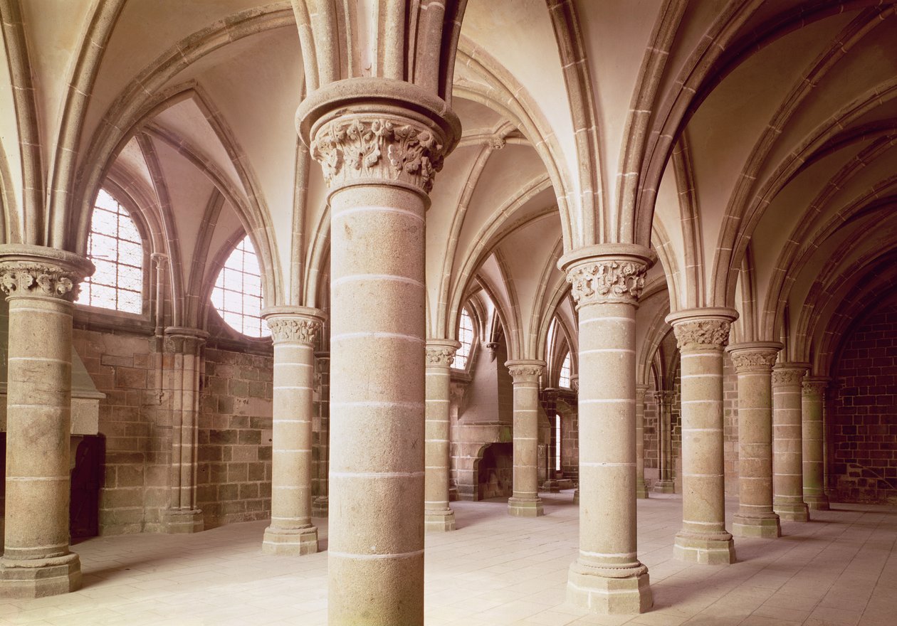 Vue de la Salle des Chevaliers, anciennement le scriptorium - French School