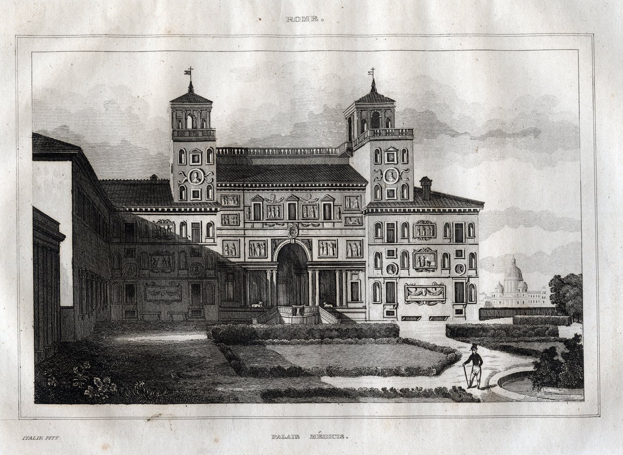 Villa Médicis Rome - Villa Médicis - Gravure de "L