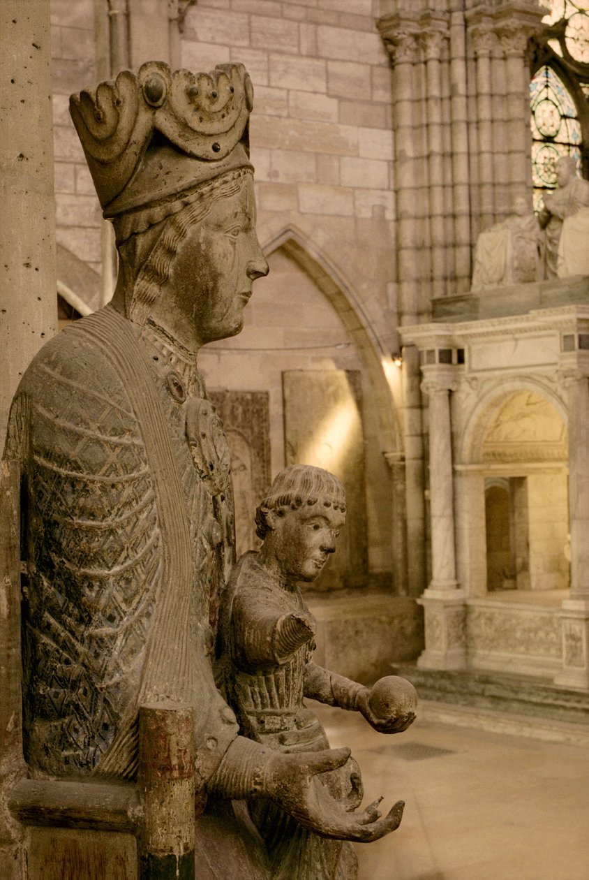 Vierge et Enfant en majesté (détail) - French School