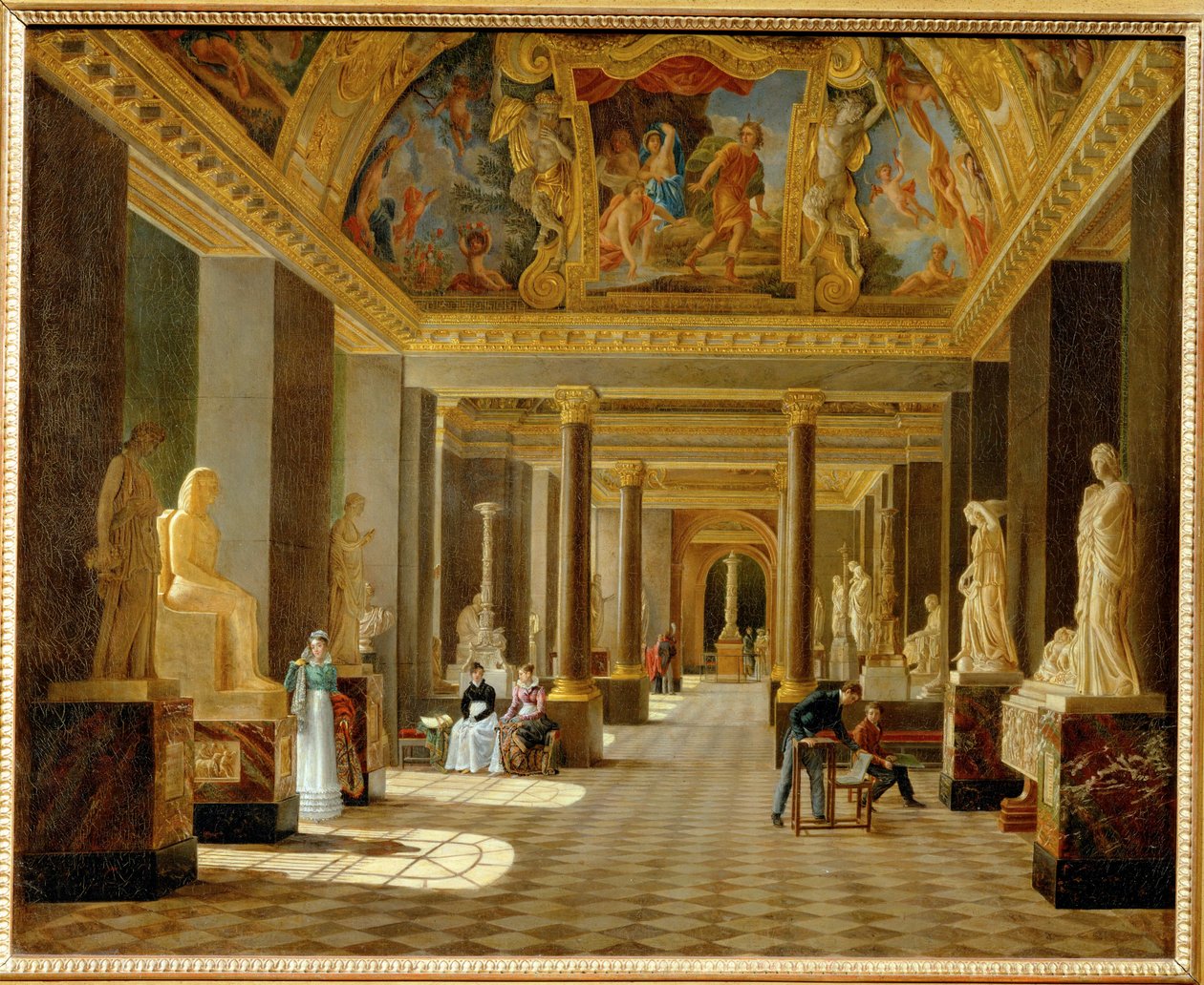 Vue de la salle des Saisons au Louvre … - French School