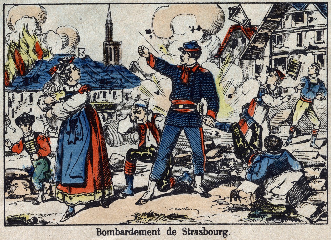 Guerre de 1870 entre la France et la Prusse : Siège et bombardement de Strasbourg - French School