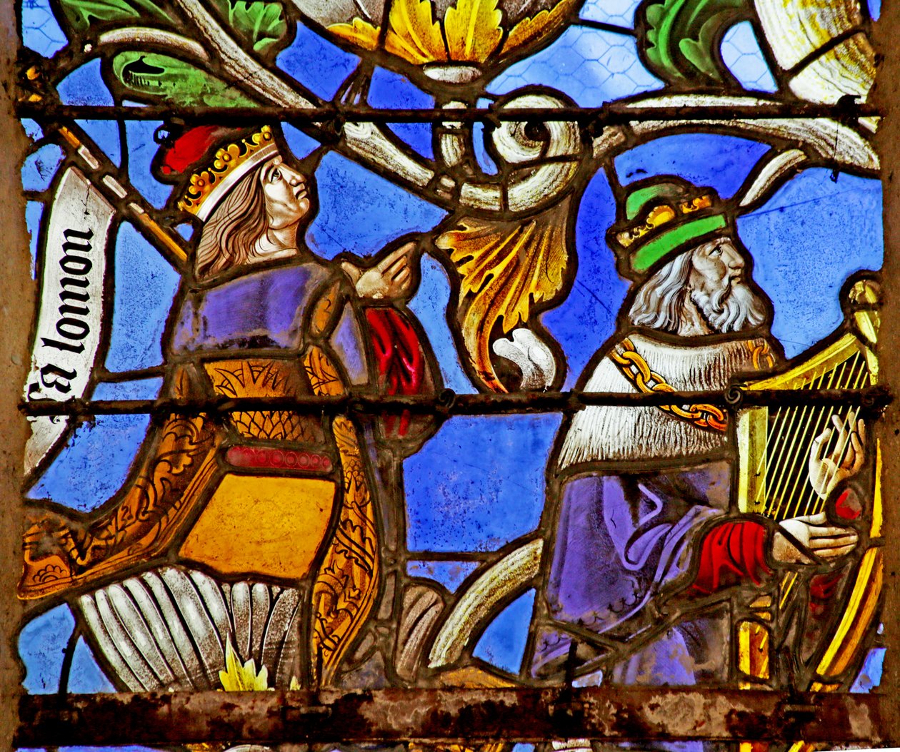 Vitrail représentant David et Salomon sur l